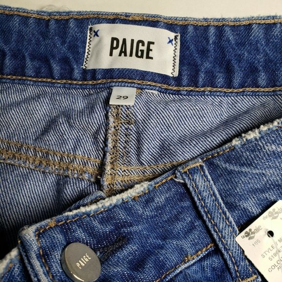 Paige Raw Hem High Rise Denim Mini Skirt Womens Aideen Size 29 NWT - Picture 4 of 9